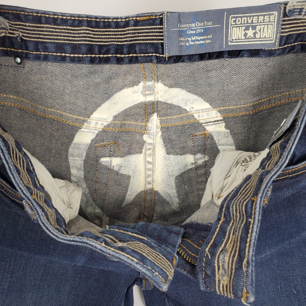 Converse One Star Womens Dark Denim Blue Jeans Size 6 - Picture 15 of 15